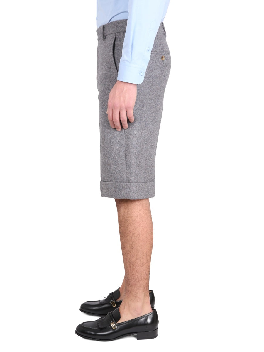 Gucci Men Melange Cloth Shorts GUCCI