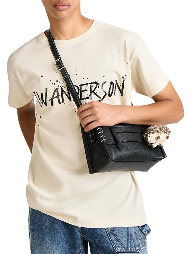J.W.Anderson Men Circular T-Shirt In Ecru Jersey J.W. ANDERSON