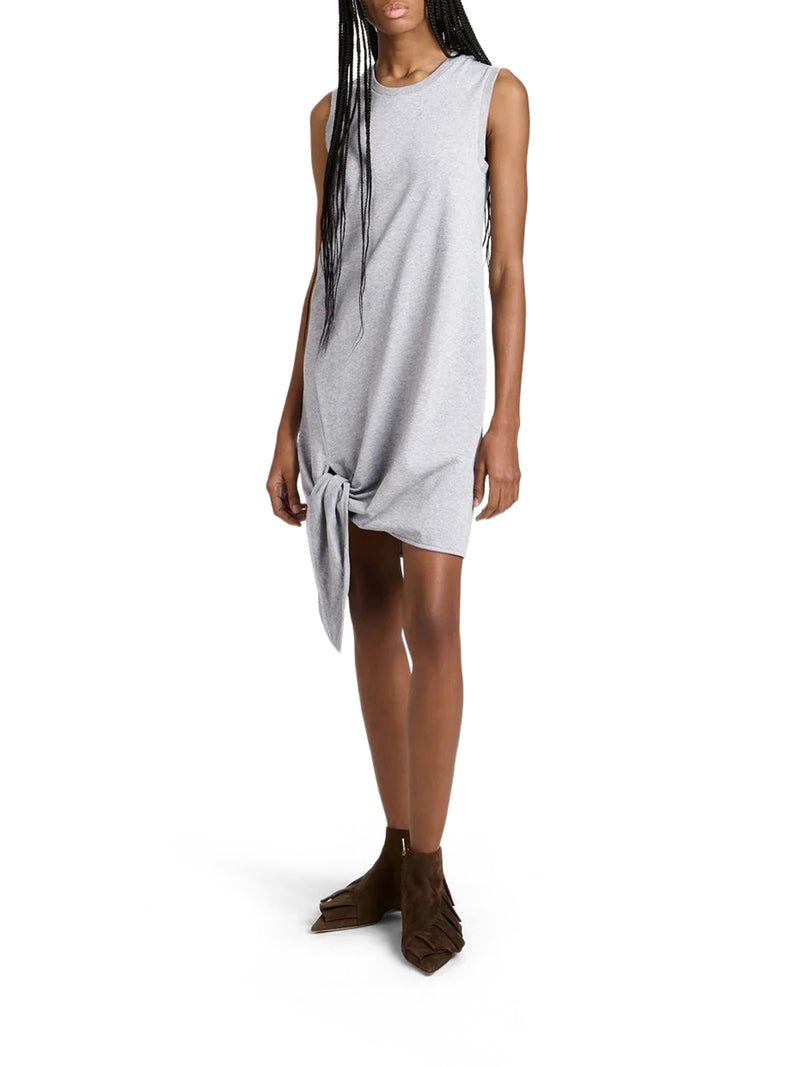 J.W.Anderson Women Knotted Hem Dress In Medium Grey Mélange J.W. ANDERSON