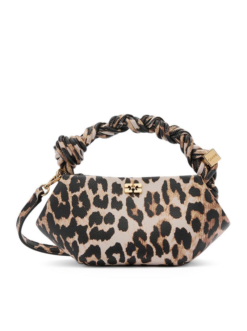 Ganni Women Mini Bou Bag In Leopard Leather GANNI
