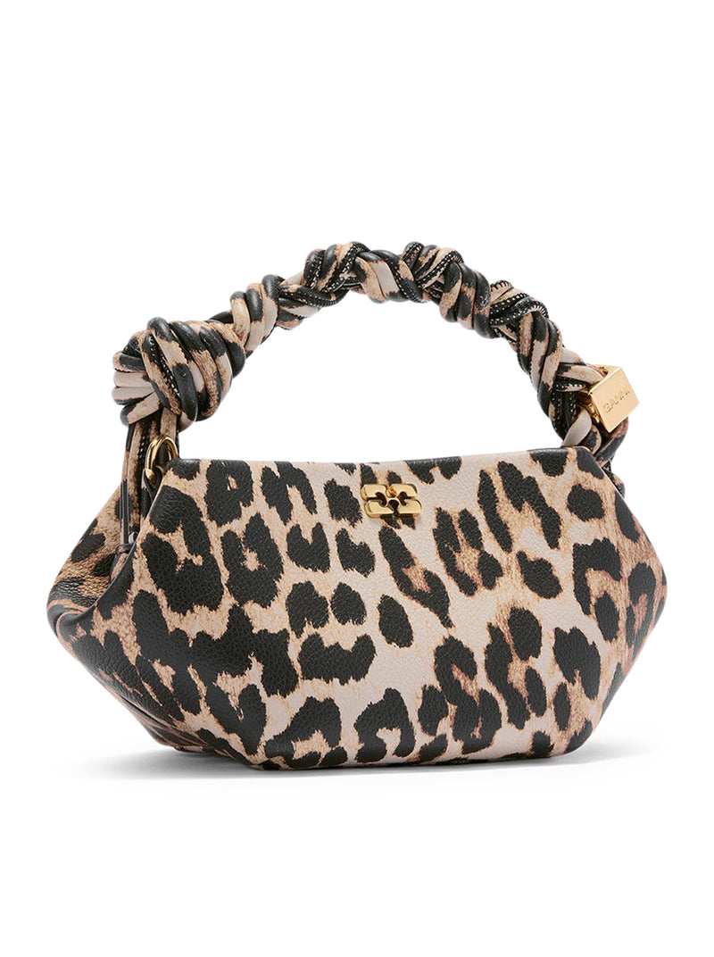 Ganni Women Mini Bou Bag In Leopard Leather GANNI