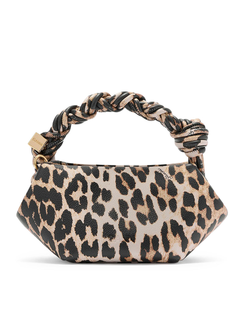 Ganni Women Mini Bou Bag In Leopard Leather GANNI
