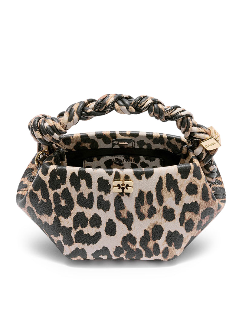Ganni Women Mini Bou Bag In Leopard Leather GANNI