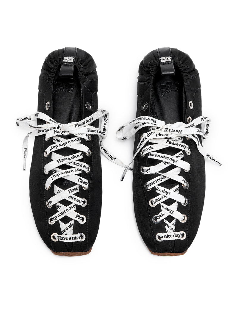 Ganni Women Sporty Ballerina In Black GANNI