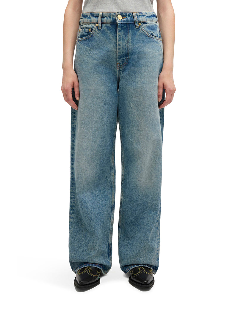Ganni Women Izey Jeans In Rigid Denim GANNI