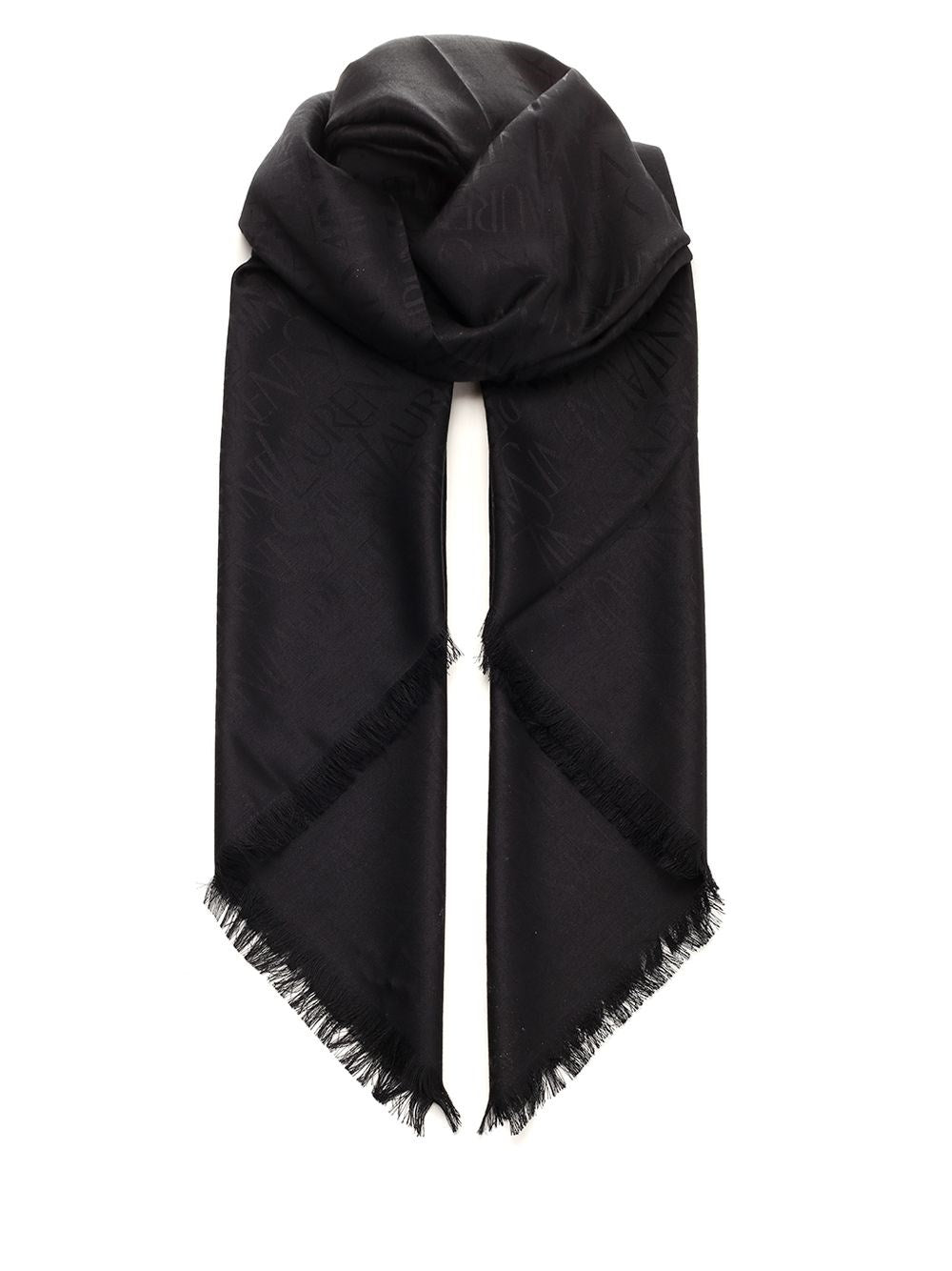 Saint Laurent Women Monogram Ysl Jacquard Scarf SAINT LAURENT