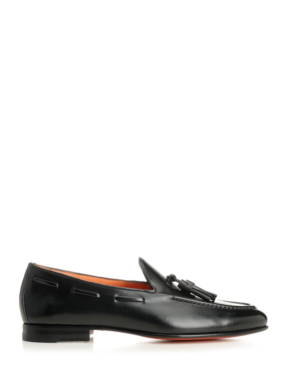 Santoni Men Brushed Leather Moccasin SANTONI