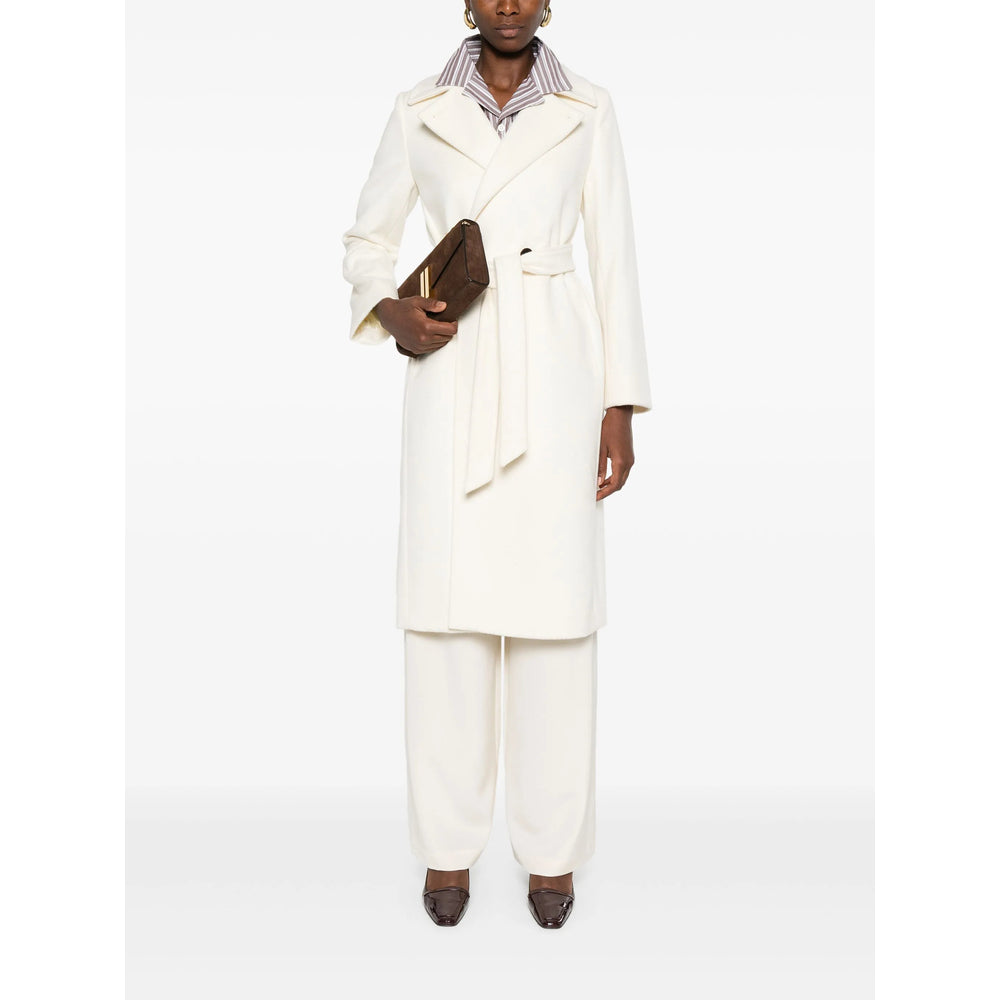 Max Mara Studio White Coats - Double Breasted & Peacoats Women MAX MARA STUDIO