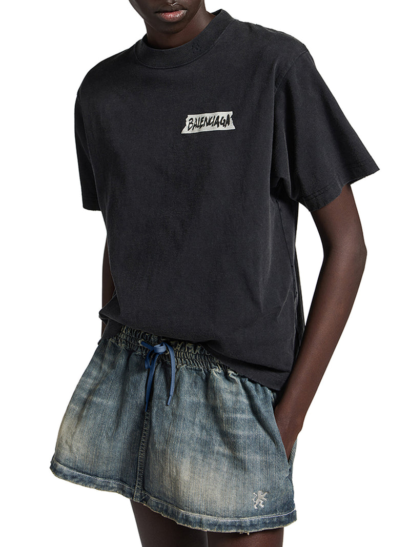Balenciaga Women Women`S Medium Fit Masking Tape T-Shirt BALENCIAGA
