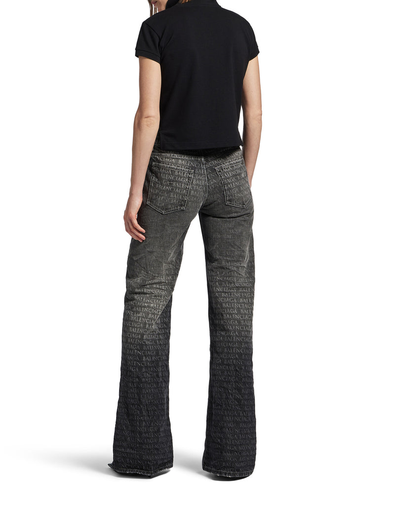 Balenciaga Women Women`S Black Wide-Leg Trousers BALENCIAGA