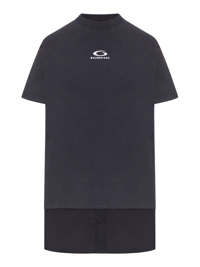 Balenciaga Women Hybrid T-Shirt Dress With Sport Icon Logo BALENCIAGA
