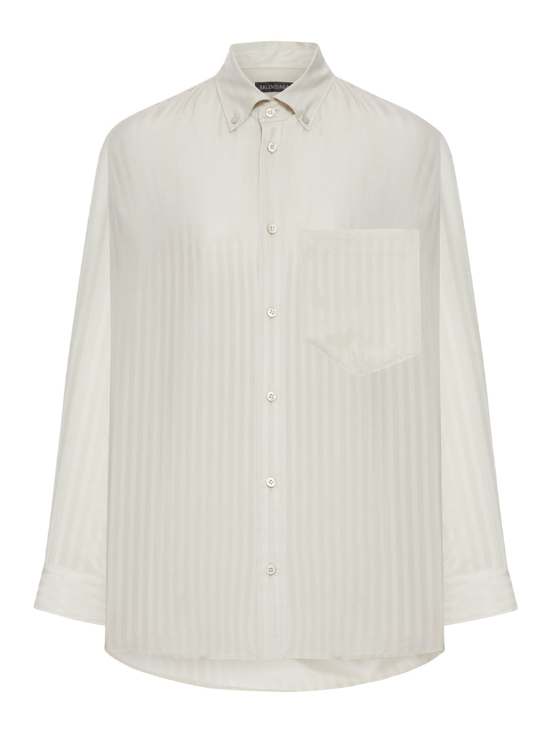Balenciaga Women Tone-On-Tone Striped Shirt BALENCIAGA