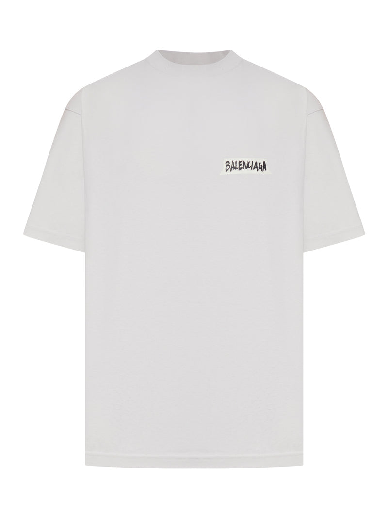 Balenciaga Men Men`S Medium Fit Masking Tape T-Shirt BALENCIAGA