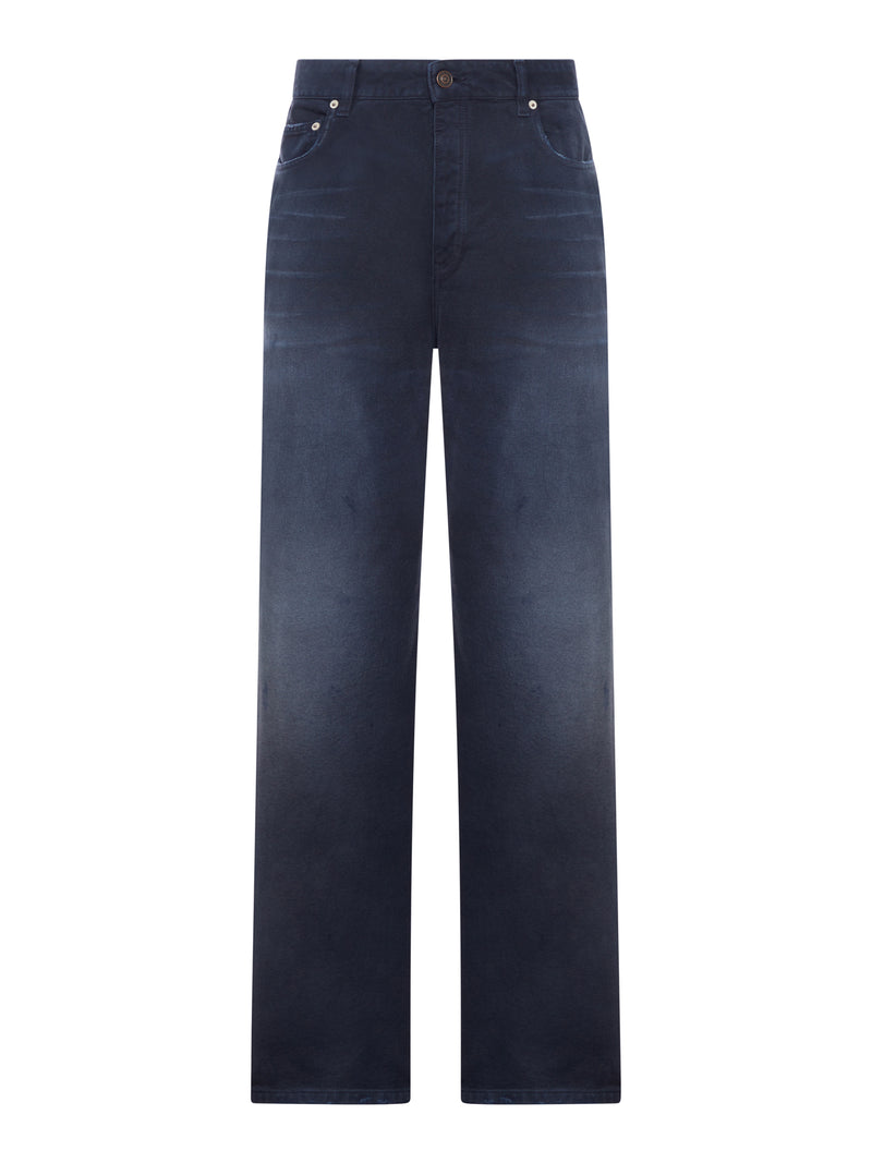 Balenciaga Men Wide Leg Denim Jeans BALENCIAGA