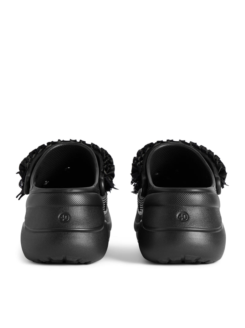 Balenciaga Women Crocs™ Jibbitz™ Sabot In Black BALENCIAGA