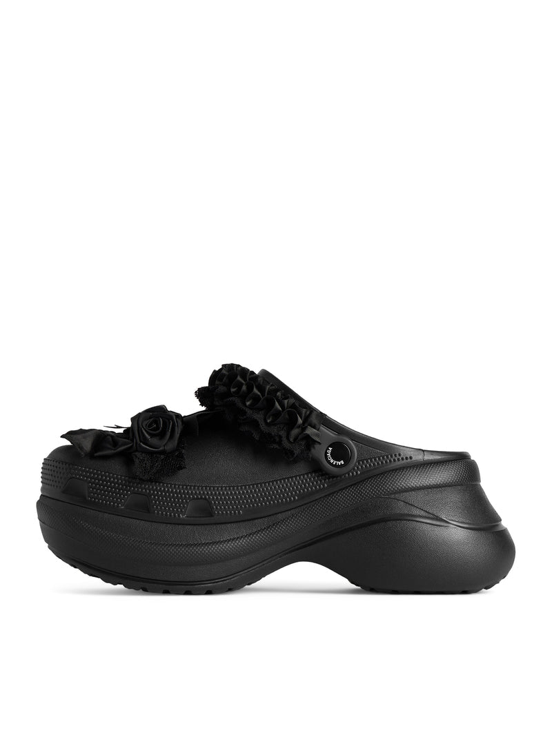 Balenciaga Women Crocs™ Jibbitz™ Sabot In Black BALENCIAGA