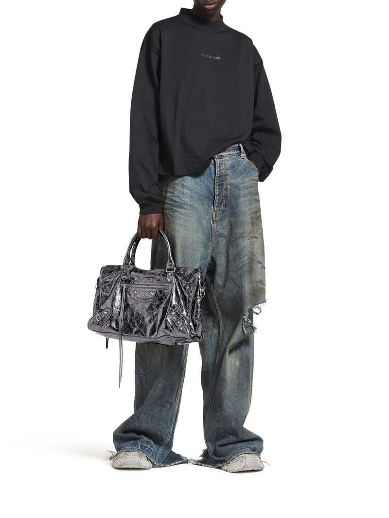 Balenciaga Women Le City Medium Bag In Steel Grey BALENCIAGA