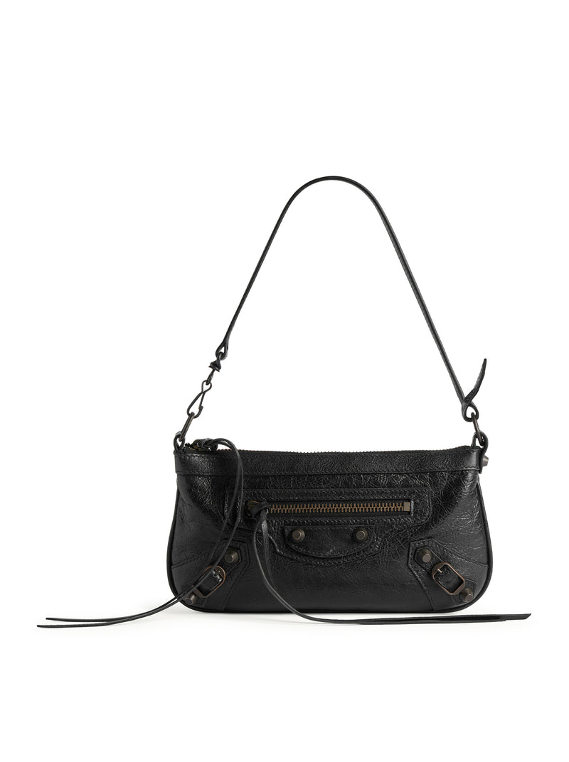 Balenciaga Women Le City Clutch With Shoulder Strap In Arena Lambskin BALENCIAGA