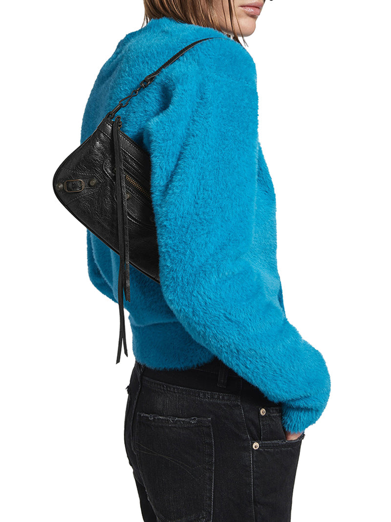 Balenciaga Women Le City Clutch With Shoulder Strap In Arena Lambskin BALENCIAGA