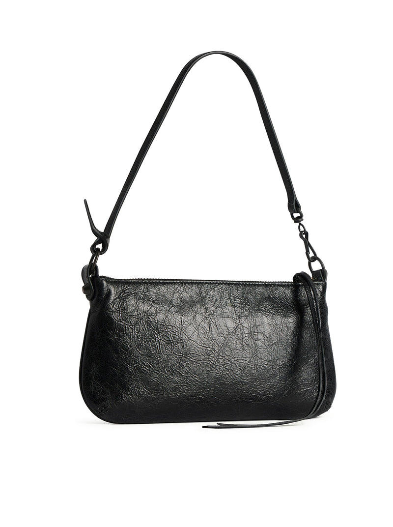 Balenciaga Women Le City Clutch With Shoulder Strap In Arena Lambskin BALENCIAGA