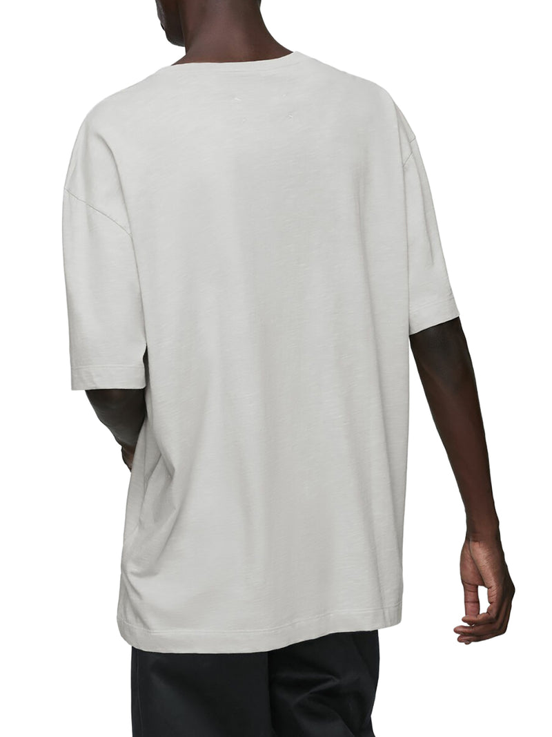 Maison Margiela Men Cotton T-Shirt With Tone-On-Tone Lettering Print MAISON MARGIELA