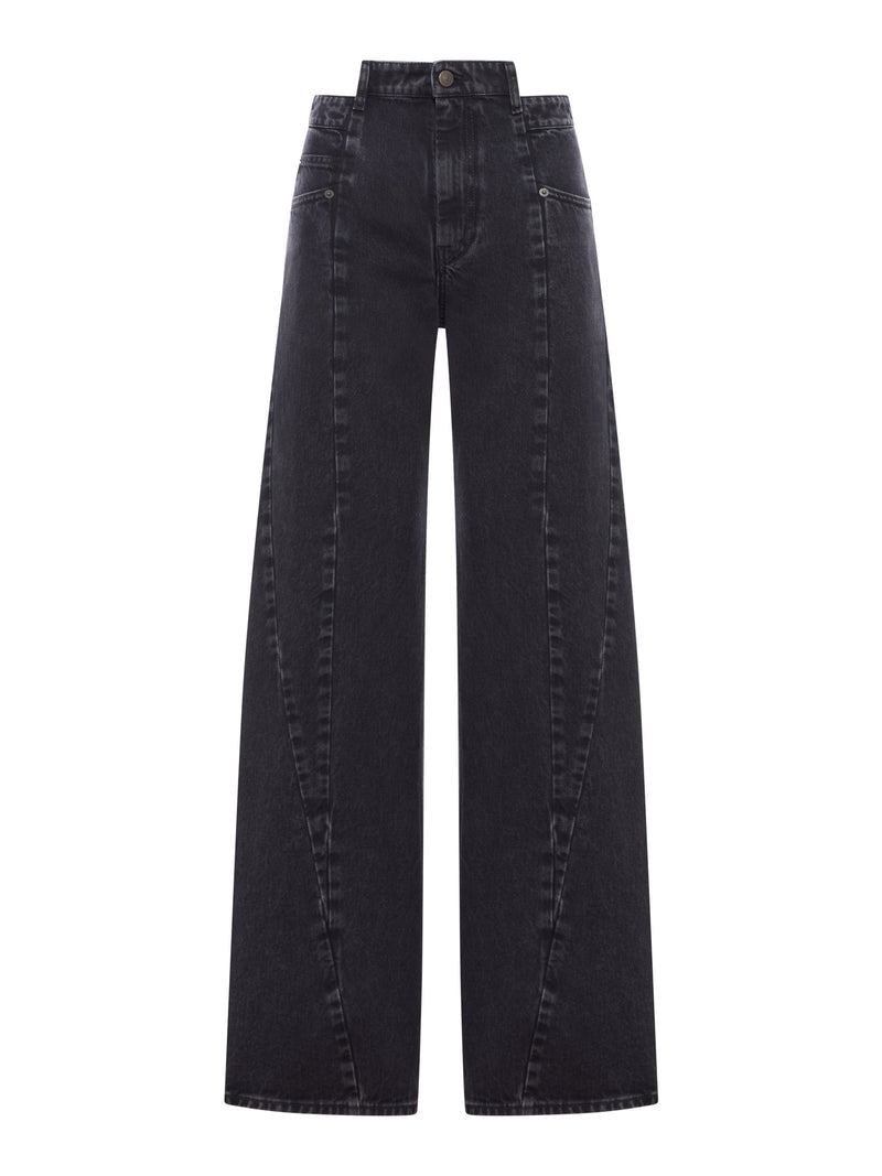 Maison Margiela Women Asymmetric 5-Pocket Denim Jeans MAISON MARGIELA