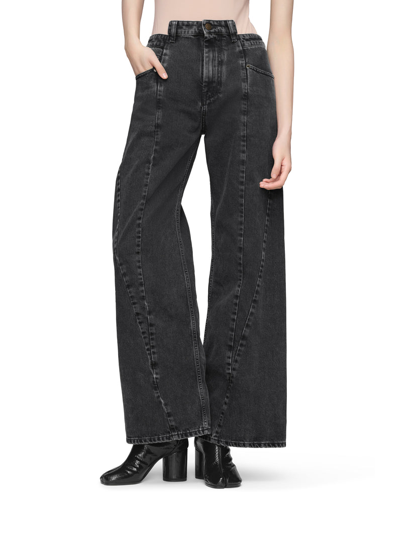 Maison Margiela Women Asymmetric 5-Pocket Denim Jeans MAISON MARGIELA