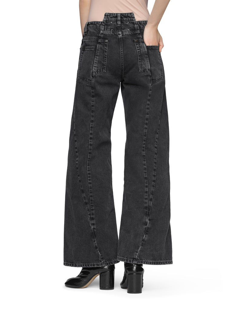 Maison Margiela Women Asymmetric 5-Pocket Denim Jeans MAISON MARGIELA