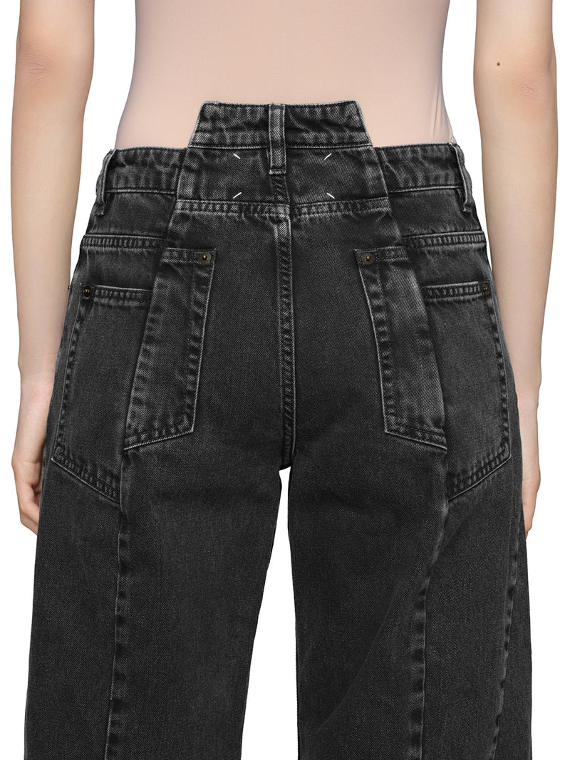 Maison Margiela Women Asymmetric 5-Pocket Denim Jeans MAISON MARGIELA