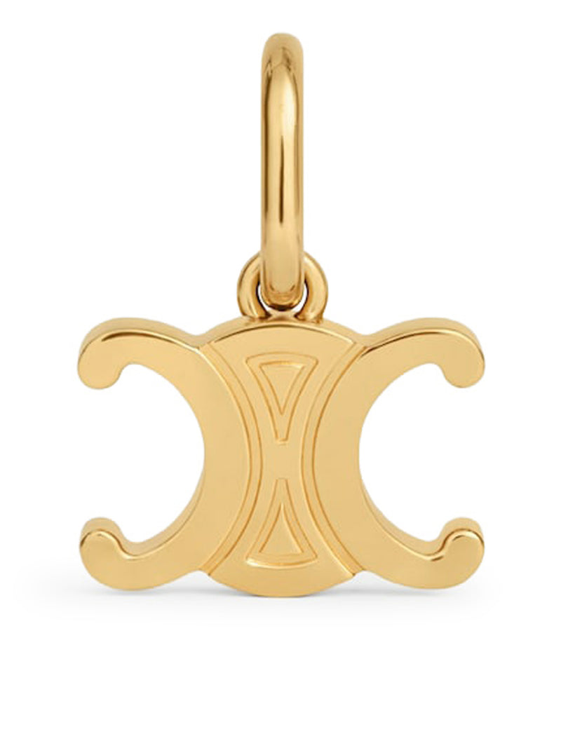 Celine Women Triomphe Celine Charms In Gold-Finished Brass CELINE