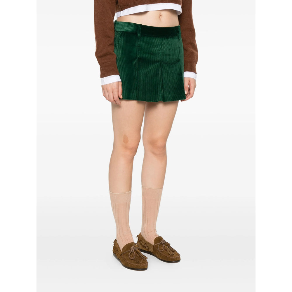 Miu Miu Green Skirts - Pleated Skirts Women.