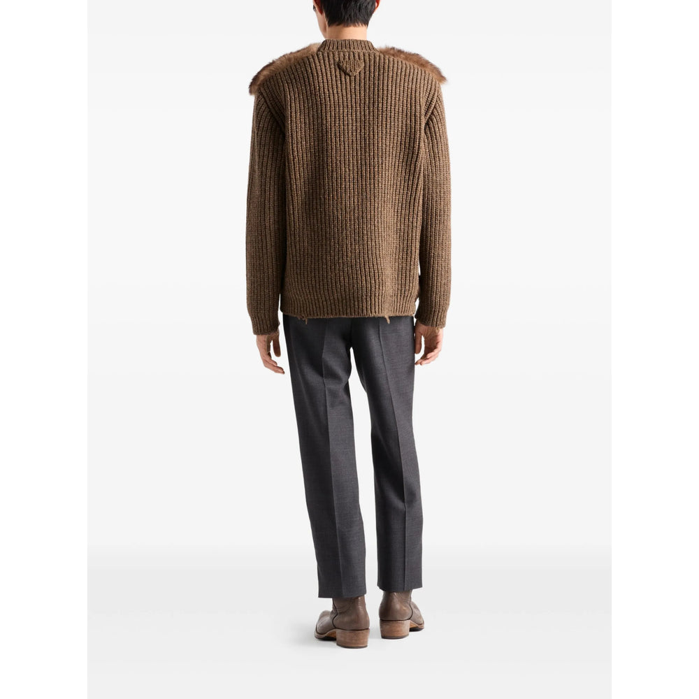Prada Brown Sweaters & Knitwear - Cardigans Men PRADA