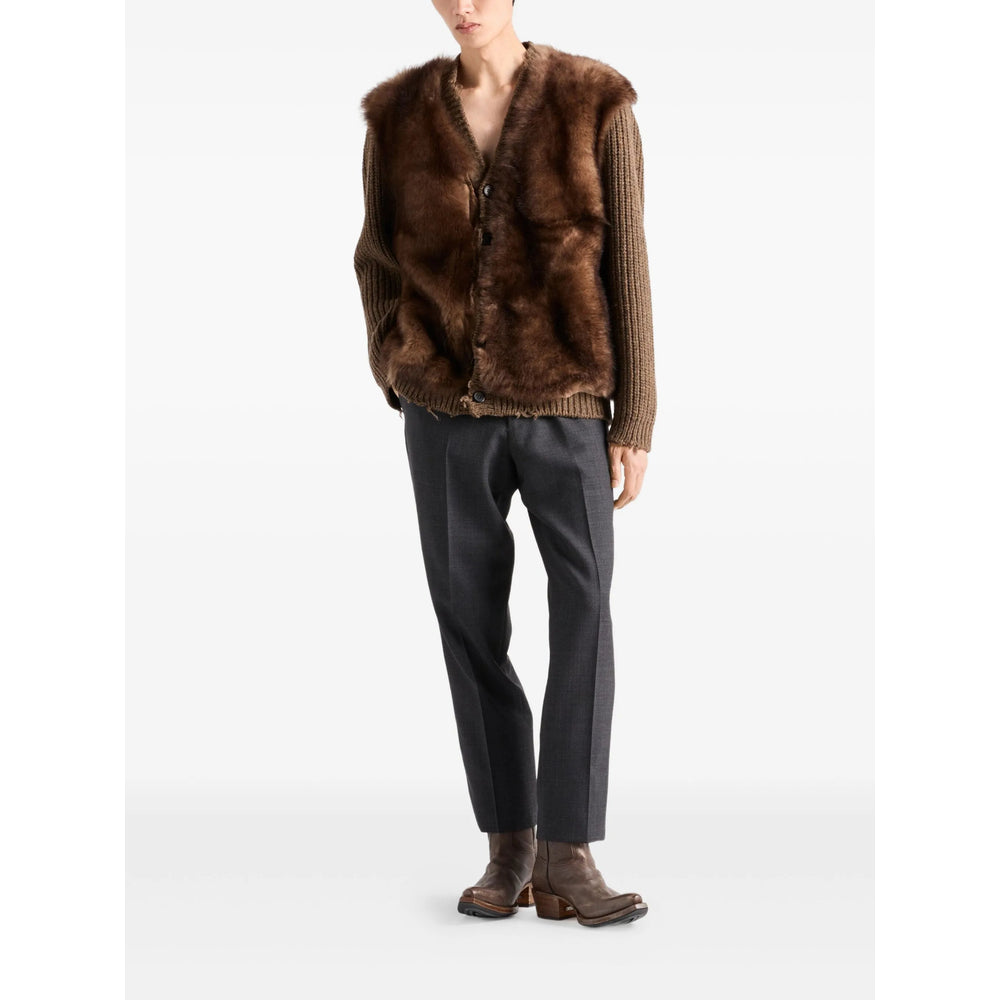 Prada Brown Sweaters & Knitwear - Cardigans Men PRADA