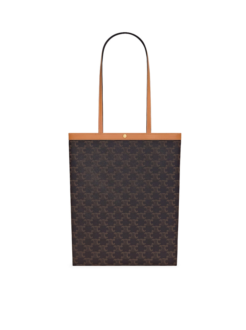 Celine Women Medium Flat Shopper In Triomphe Fabric CELINE