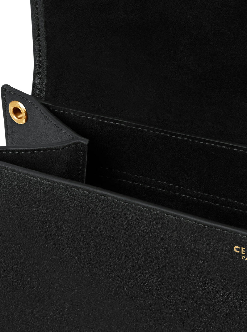 Celine Women Triomphe Soft Saddlebag In Soft Polished Calfskin
