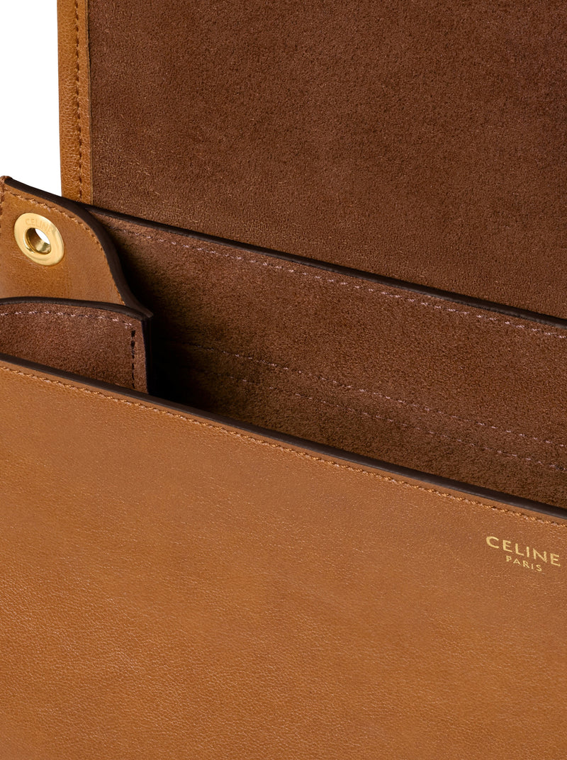 Celine Women Triomphe Soft Saddlebag In Soft Polished Calfskin CELINE