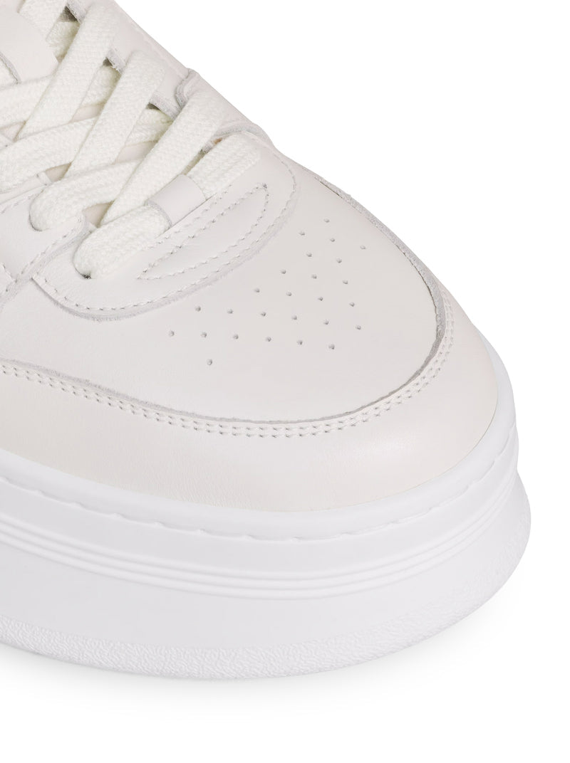 Celine Women Block Sneakers With Wedge And Triomphe Application In Calfskin Leather CELINE
