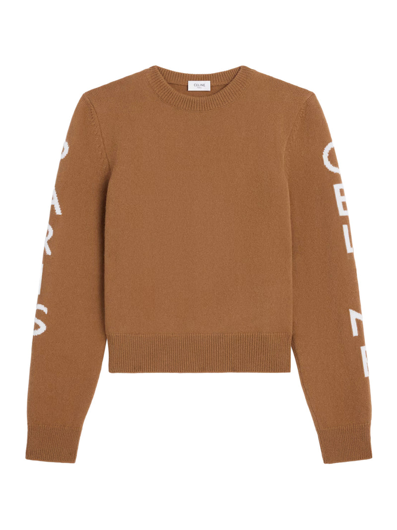 Celine Women Crew Neck Sweater In Cashmere And Wool CELINE