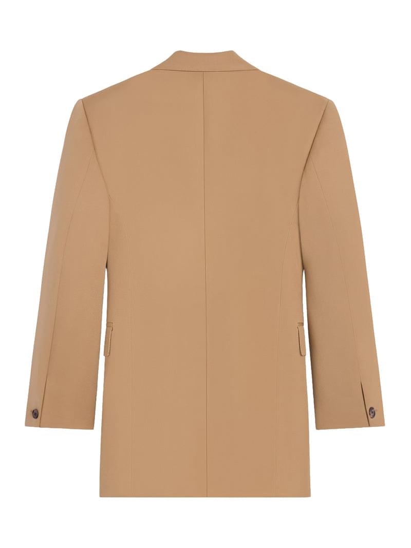 Celine Women Colonne Wool Jacket With Diagonal Weave CELINE