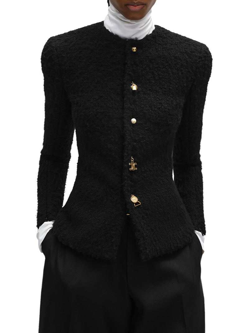 Celine Women Natté Cashmere And Wool Jacket CELINE