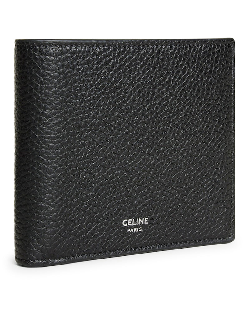Celine Men Bi-Fold Wallet In Grained Calfskin CELINE