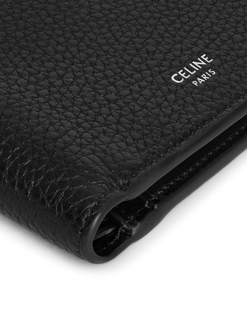 Celine Men Bi-Fold Wallet In Grained Calfskin CELINE