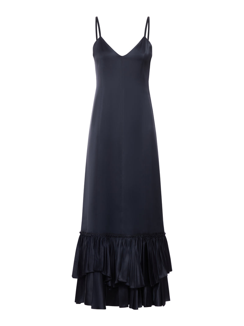 Jil Sander Women Ruffled Silk Blend Dress JIL SANDER