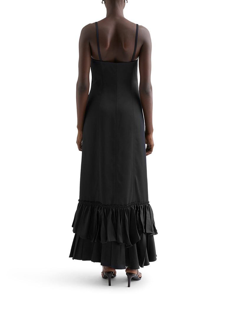 Jil Sander Women Ruffled Silk Blend Dress JIL SANDER