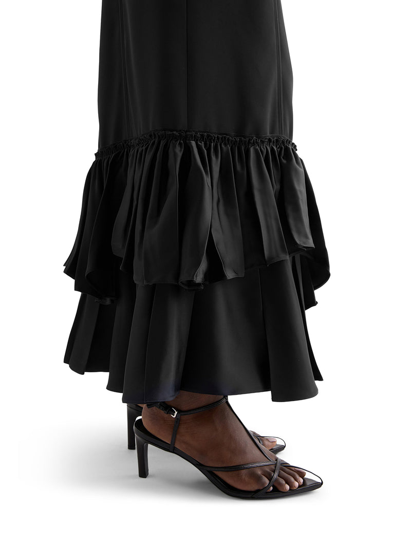 Jil Sander Women Ruffled Silk Blend Dress JIL SANDER