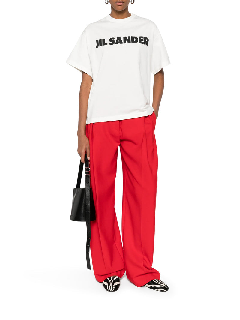 Jil Sander Women Cotton T-Shirt With Logo JIL SANDER