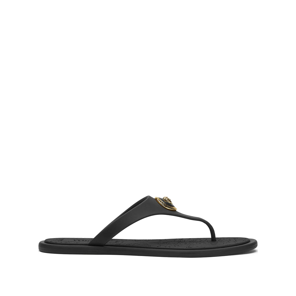 Versace Black Flip-Flops & Slides Women VERSACE