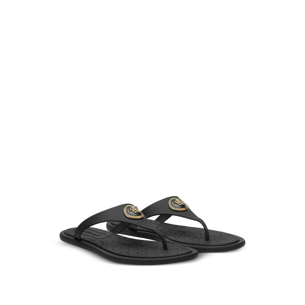 Versace Black Flip-Flops & Slides Women VERSACE