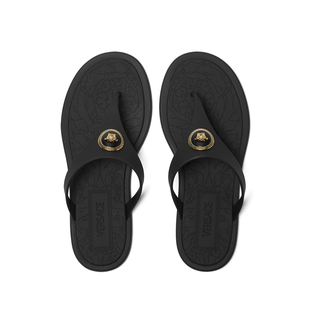 Versace Black Flip-Flops & Slides Women VERSACE