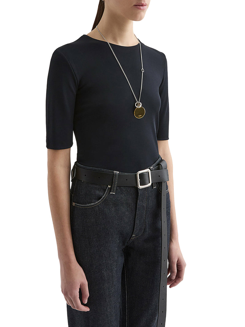 Jil Sander Women Short-Sleeved Crepe T-Shirt JIL SANDER
